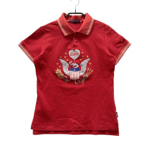 DANCE WITH DRAGON ダンスウィズドラゴン 半袖ポロシャツ レッド