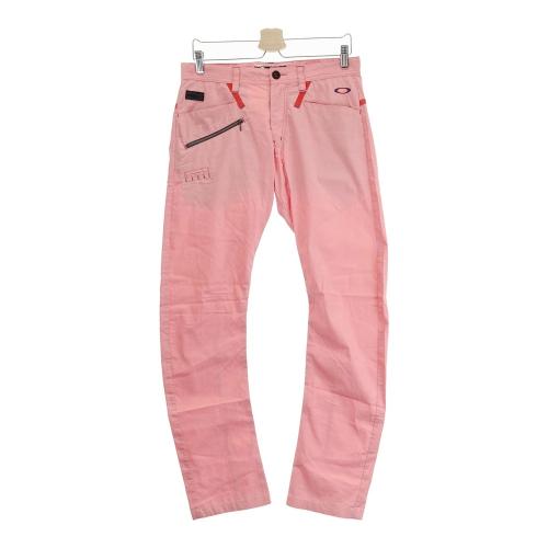 90s OAKLEY archive ワイドストレートパンツ　刺繍ロゴ　ピンク OAKLEY オークリー 422274JP ストレッチパンツ ストライプ柄 ピンク系