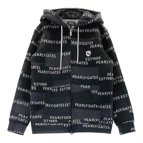 PEARLY GATES パーリーゲイツ ジップ スウェット パーカー 柄 1 PEARLY GATES パーリーゲイツ ジップパーカー オレンジ×レッド