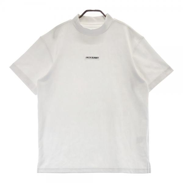 4サイズM ホワイト メンズ モックネック 半袖 ジャックバニー ゴルフウエア 4サイズM ホワイト メンズ モックネック 半袖 ジャックバニー