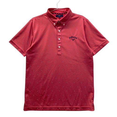 CALLAWAY RED LABEL メンズウェア ポロシャツ ボタンダウン L CALLAWAY キャロウェイ 半袖ポロシャツ ボタンダウン 総柄