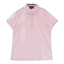 ★新品未使用タグ付き★パーリーゲイツゴルフウェアレディースポロシャツ0(M)相当 パーリーゲイツ PG ロゴジャガード胸ポケット半袖ポロシャツ