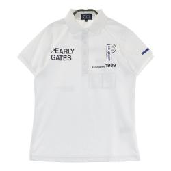 【新品タグ付】レディスPEARLY GATES ポロシャツ 白 size０ サッカーチェック半袖ポロシャツ | PEARLY GATES（パーリー