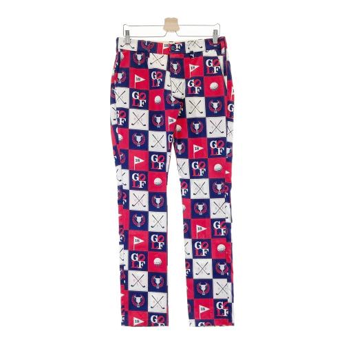 LOUD MOUTH ラウドマウス ロングパンツ アイラブゴルフ柄 レッド