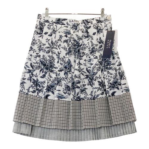 PEARLY GATES パーリーゲイツ プリーツスカート チェック柄 グレー系