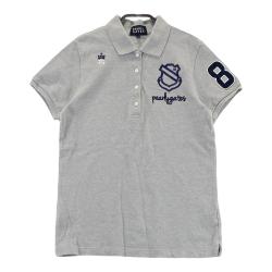 PEARLY GATES パーリーゲイツ 半袖ポロシャツ ロゴ刺繍 グレー系