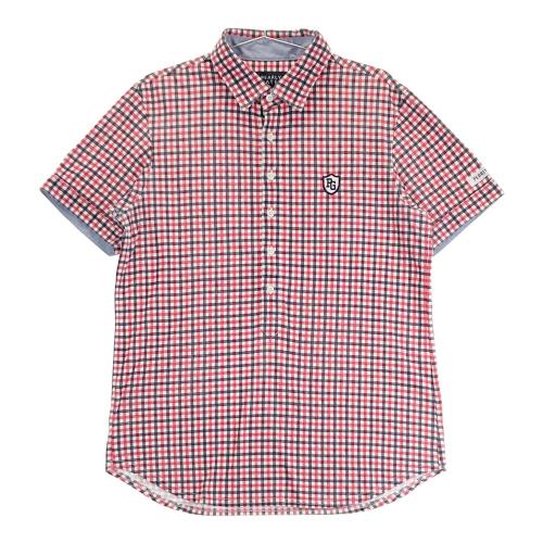 PEARLY GATES パーリーゲイツ 半袖ポロシャツ チェック柄 レッド