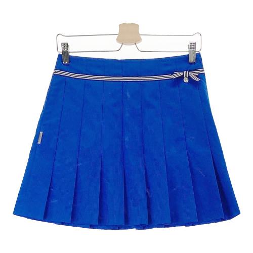 ランバンスポール　ネイビーバックプリーツスカート LANVIN SPORT ランバン スポール プリーツスカート ブルー系