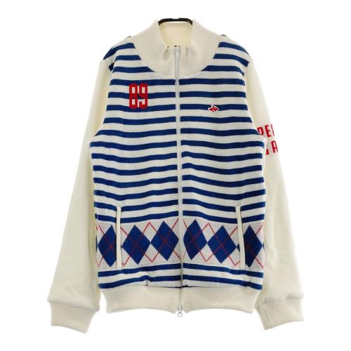 PEARLY GATES 1989 冬用ニットジャケット　ゴルフウェア エアフィール×DIAPLEX フルジップアップニットジャケット