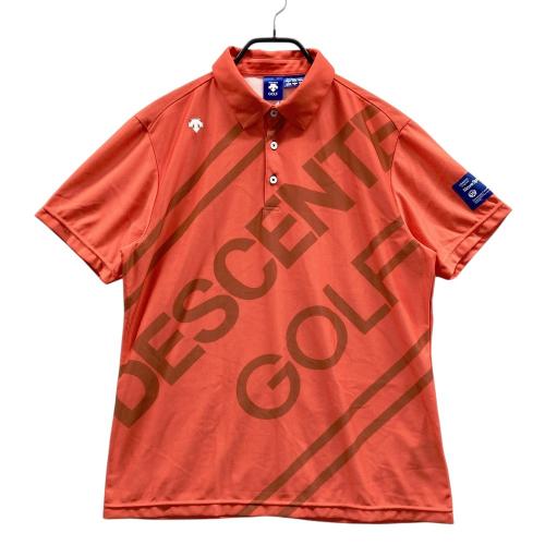 DESCENTE GOLF デサントゴルフ 半袖ポロシャツ オレンジ系 サイズ：O