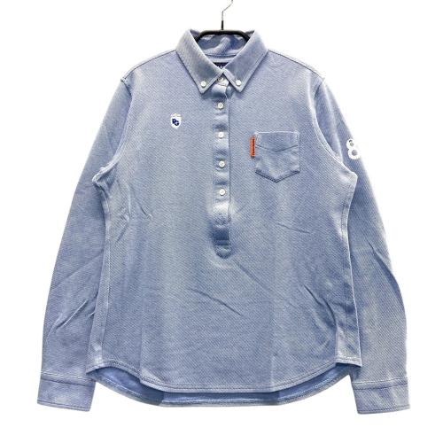 PEARLY GATES パーリーゲイツ 長袖ポロシャツ ボタンダウン ブルー系