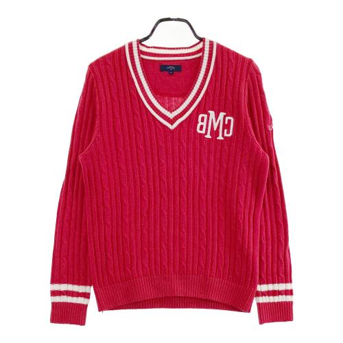 Callaway/キャロウェイ 防風Ｖネックセーター【レッド/LL】美品！ CALLAWAY キャロウェイ Vネック ニットセーター レッド系 サイズ