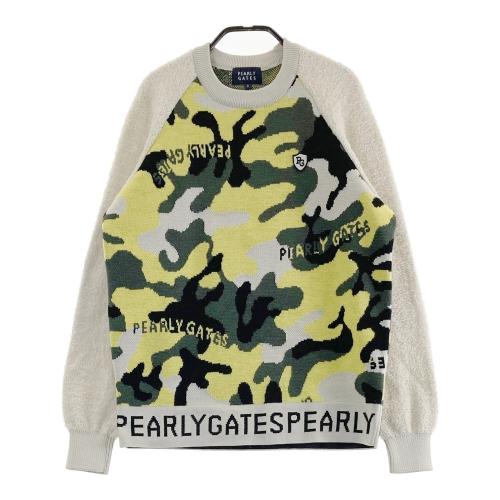 PEARLY GATES パーリーゲイツ ニットセーター カモフラ ロゴ総柄