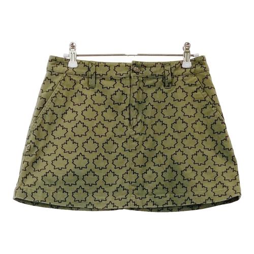 ジャックバニー 中綿スカート カーキ 格子チェック地模様 内側インナー