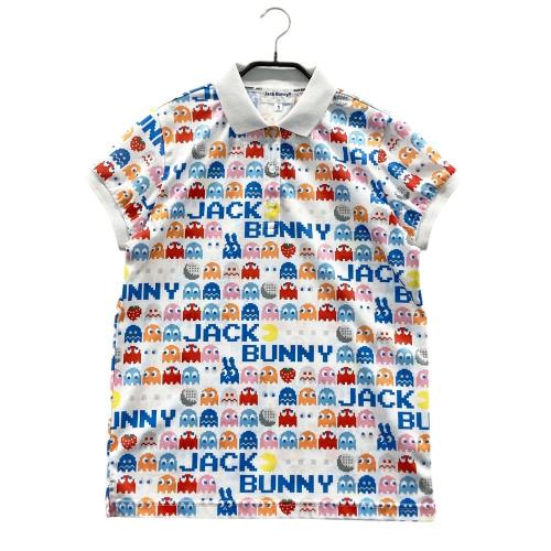 JACK BUNNY ジャックバニー ×ドラえもん 半袖ポロシャツ 総柄 ホワイト