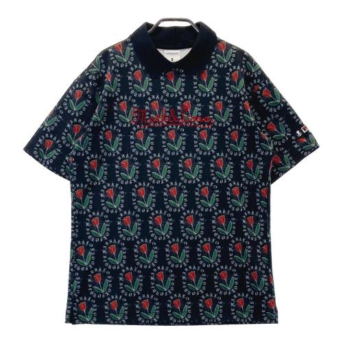 美品 ★ MARK&LONA 2024 ポロシャツ マーク&ロナ ブルー 正規品 MARK&LONA 【新品】マークアンドロナ 半袖ポロシャツ 黒×マルチ