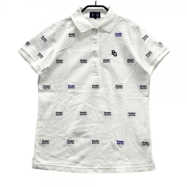 PEARLY GATES パーリーゲイツ 半袖ポロシャツ ロゴ刺繍 総柄