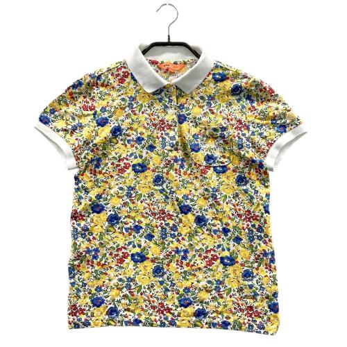 BEAMS GOLF ビームスゴルフ PURPLE LABEL 麻混半袖ポロシャツ 裏地花柄 