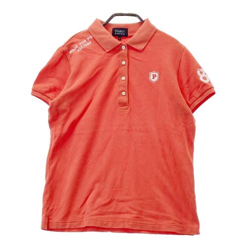 パーリーゲイツPGGロゴ入りオレンジ色ポロワンピースサイズ1 パーリーゲイツPGGロゴ入りオレンジ色ポロワンピースサイズ1