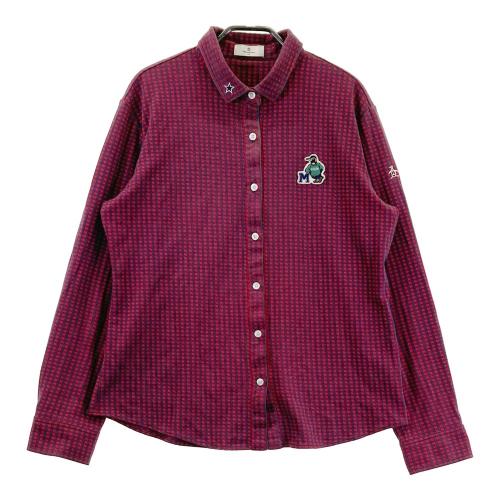 MUNSING WEAR マンシングウェア ; 半袖ポロシャツ チェック柄