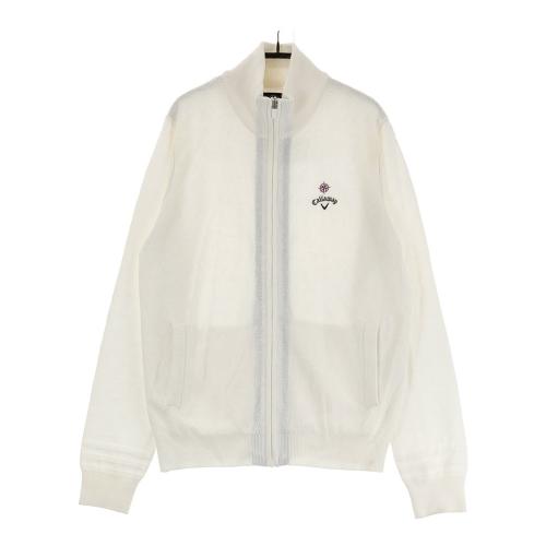 Callaway//キャロウェイ フード付 ジャケット【ホワイト/LL】美品！ CALLAWAY キャロウェイ フード付 ジップジャケット ホワイト系 サイズ