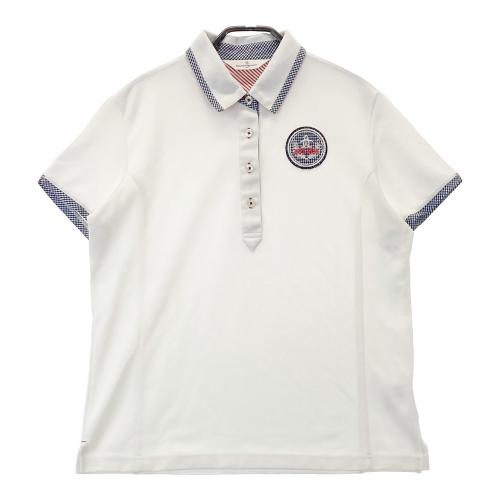 MUNSING WEAR マンシングウェア 半袖ポロシャツ ワッペン ホワイト系