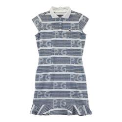 【新品未使用】PEARLY GATES ドット柄ワンピース サイズ1 PEARLY GATES ドット柄ポロワンピース size1