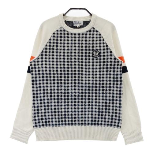 JACK BUNNY ジャックバニー ニットセーター ワッペン チェック柄