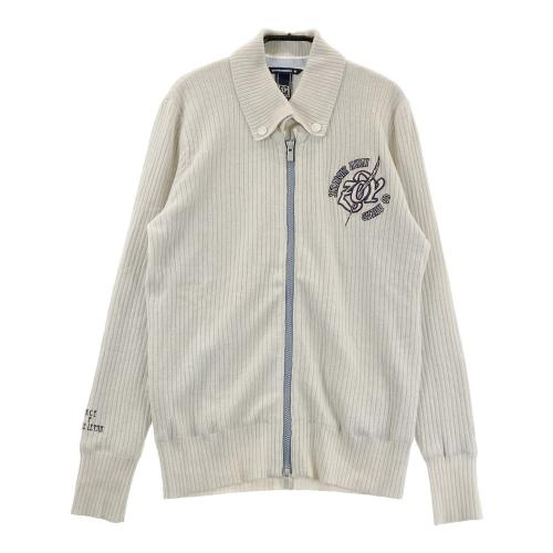 ZOY ゾーイ ニットジップジャケット 総柄 イエロー系 サイズ：40