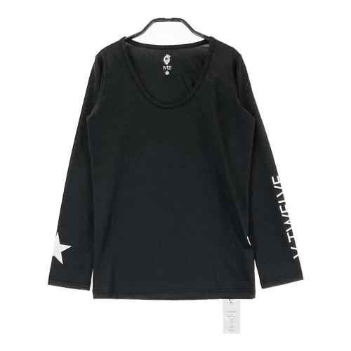 サイズ：0 V12 ヴィトゥエルヴ  Uネック 長袖インナーTシャツ  ブラック系 [240101542916] ゴルフウェア メンズ ストスト V12 ヴィトゥエルヴ Uネック 長袖インナーTシャツ ブラック系 サイズ