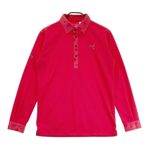 PUMA GOLF プーマゴルフ 長袖ポロシャツ カーキ系 サイズ：M ランク：A