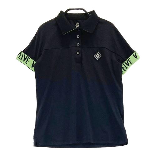 V12 ヴィトゥエルヴ 半袖ポロシャツ ボーダー柄 ブラック系 サイズ：O