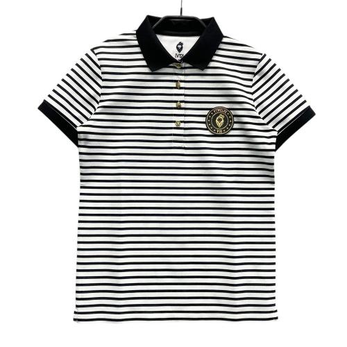 V12 ヴィトゥエルヴ 半袖ポロシャツ ボーダー柄 ブラック系 サイズ：O
