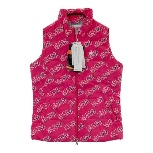 PEARLY GATES パーリーゲイツ 中綿 ジップベスト 刺繍 総柄 ピンク系