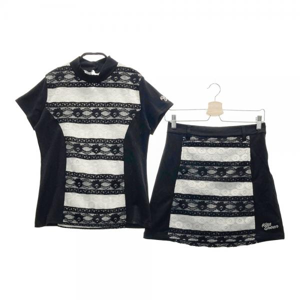 キスオンザグリーン ボーダーセットアップ サイズ2 ゴルフウェア 美品 キスオンザグリーン ボーダーセットアップ サイズ2 楽天