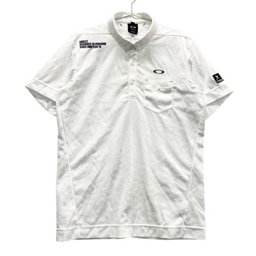OAKLEY オークリー 433969JP 半袖ポロシャツ ボタンダウン 総柄 ブルー