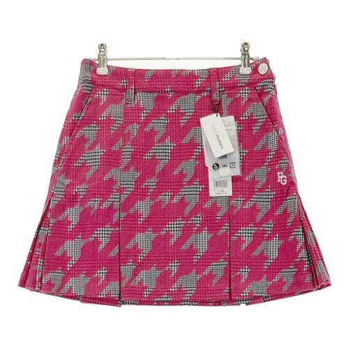 パーリーゲイツ スコート スカート 裏起毛 ピンクレッド サイズ1 PEARLY GATES パーリーゲイツ 055-2234912 スカート 千鳥格子柄