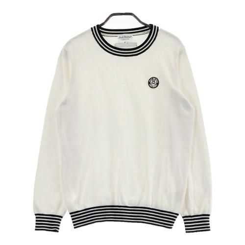 JACK BUNNY ジャックバニー モックネック 長袖Tシャツ ロゴ柄 ホワイト