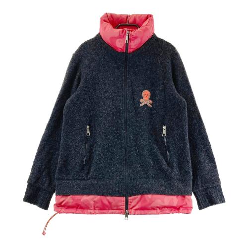 MARK&LONA マークアンドロナ ニット×ダウン 切替 ジップジャケット