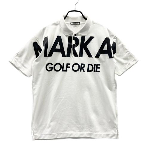 MARK&LONA マークアンドロナ 半袖ポロシャツ ビッグロゴ ホワイト系