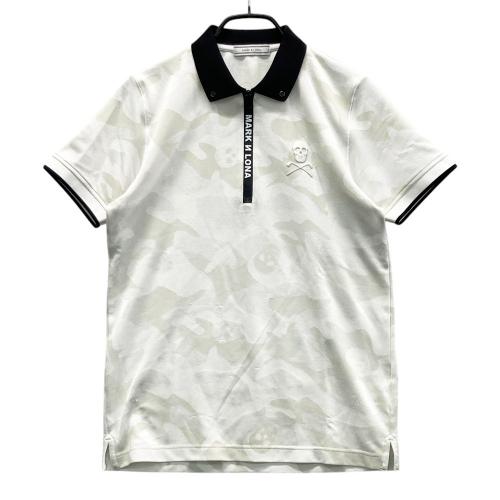 MARK&LONA マークアンドロナ ハーフジップ 半袖ポロシャツ 迷彩