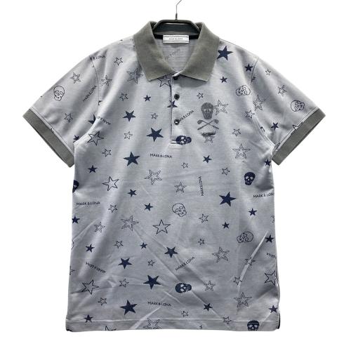 MARK&LONA マークアンドロナ 半袖ポロシャツ 星柄 スター グレー