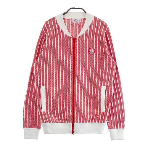 ジャクバニー　JACKBUNNY ニットジャケット　ゴルフ JACK BUNNY ジャックバニー ジップ ニットジャケット ストライプ