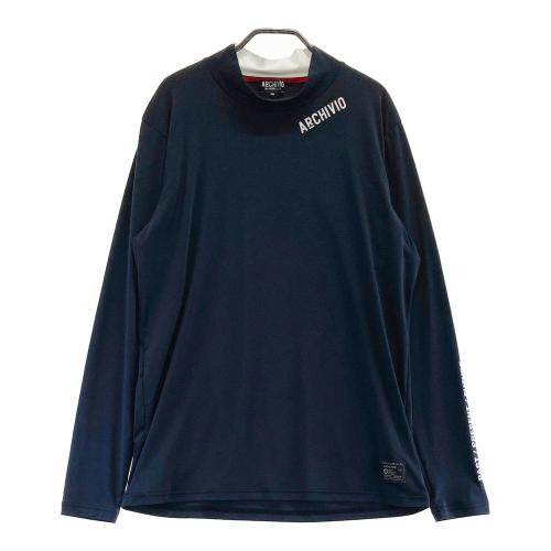 サイズ：48 ARCHIVIO アルチビオ 2024年モデル ハイネック 長袖Tシャツ  レッド系 [240101609571] ゴルフウェア メンズ ストスト ARCHIVIO アルチビオ 2024年モデル ハイネック 長袖Tシャツ レッド系