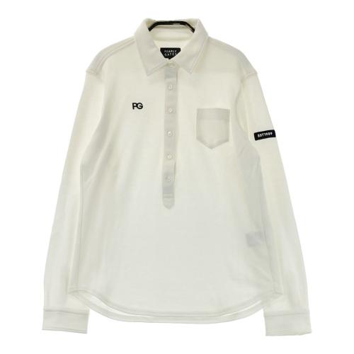 ○★新品未使用　PEARLY GATES　長袖ポロシャツ　2　ホワイト PEARLY GATES パーリーゲイツ 長袖ポロシャツ ボタンダウン ホワイト系