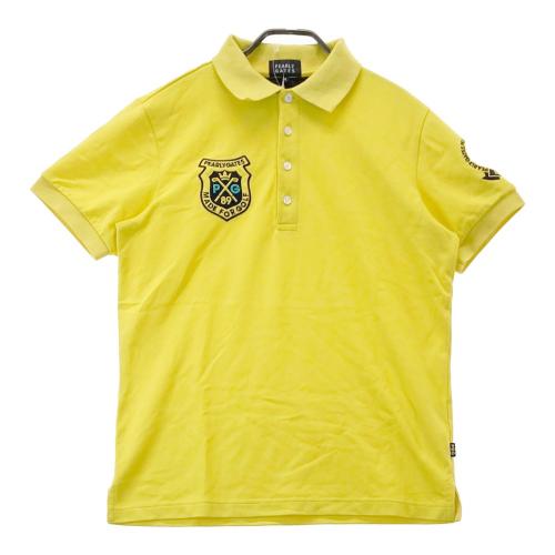 【新品】PEARLYGATES　半袖ポロシャツ　ゴルフウェア　イエロー　メンズ5 PEARLY GATES パーリーゲイツ 半袖 ポロシャツ 5 イエロー ゴルフ