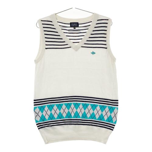 PEARLY GATES パーリーゲイツ Vネック ニットベスト ボーダー