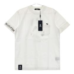 8yards ハチヤーズ　Mサイズ メンズ　パーカー　スノーホワイト　ゴルフ 8YARDS ハチヤーズ パーカー ジップ ホワイト フード付き ゴルフウェア