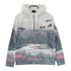 新品　パーリーゲイツ ドット柄フード付き裏起毛パーカー　サイズ１ 新品 PEARLY GATES ドット柄フード付き裏起毛パーカー サイズ1