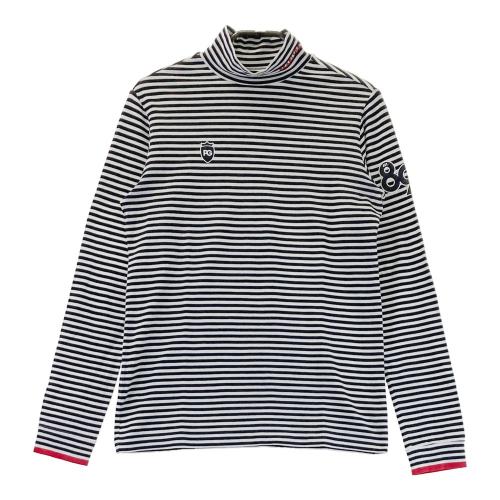 PEARLY GATES パーリーゲイツ ハイネック長袖Tシャツ ボーダー柄